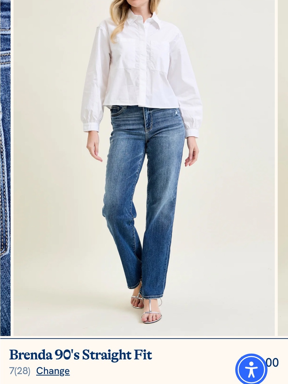 Judy Blue Medium Blue Straight Leg Jeans